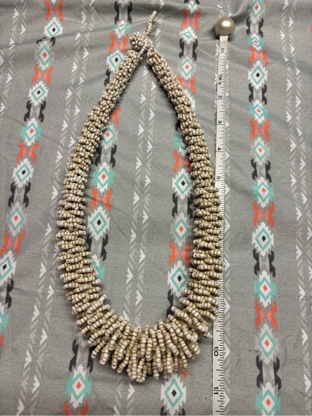 🧿Vintage Handcrafted Indonesian Artisan Twiggy Boho Glass Bead Necklace - Picture 2 of 2